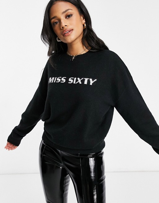 Miss Sixty alfred logo pullover in black