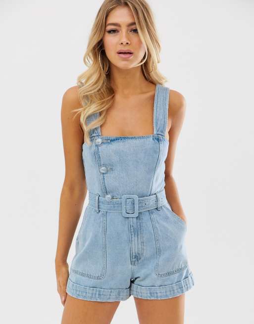 Asos denim sale playsuit