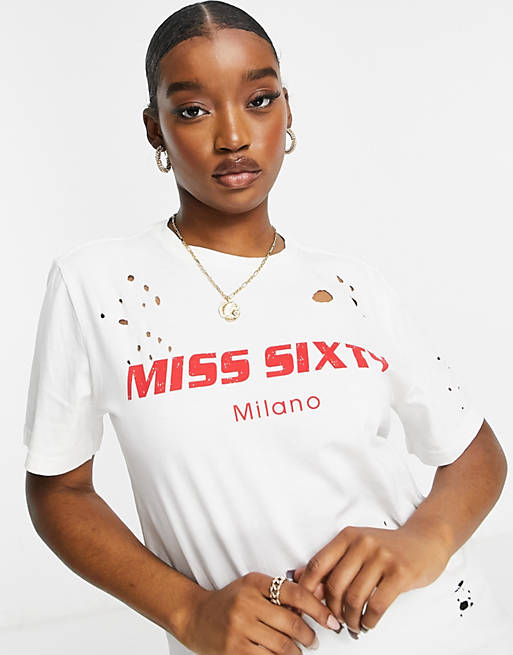 Silber XS DAMEN Hemden & T-Shirts T-Shirt Basisch Miss Sixty T-Shirt Rabatt 92 % 