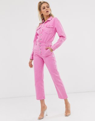 asos pink boiler suit