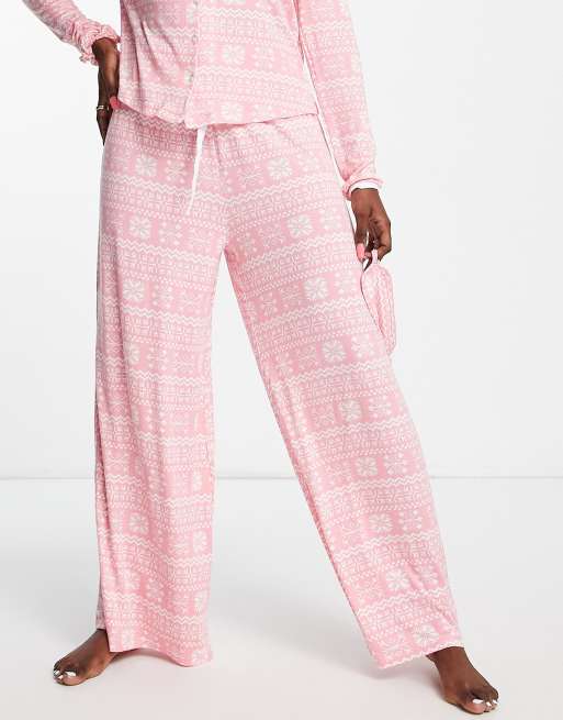 Missguided Pink Oversized Naked Graphic Cycling Shorts Pyjama Set