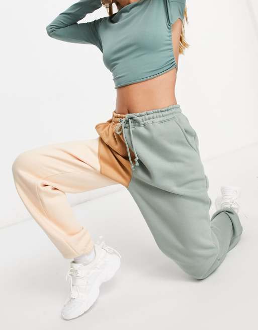 Missguided colour block joggers new arrivals