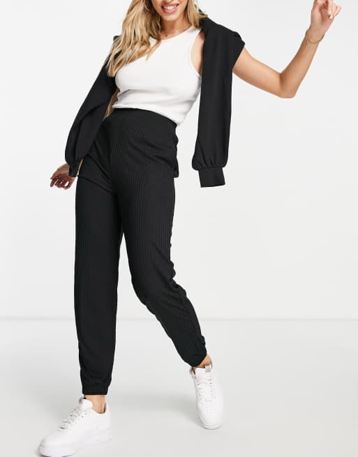 Missguided black joggers on sale