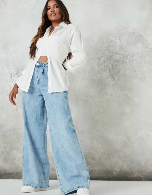 Missguided wide 2025 leg jeans