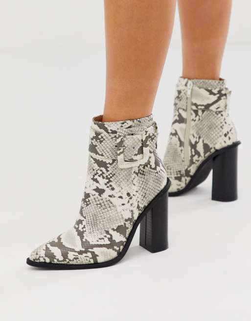 Missguided store snake boots