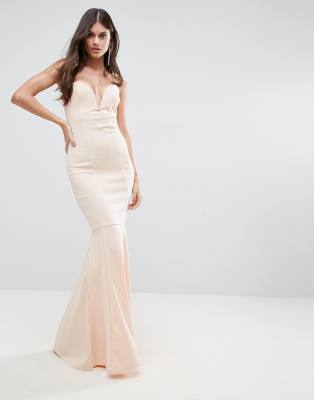 bandeau fishtail dress