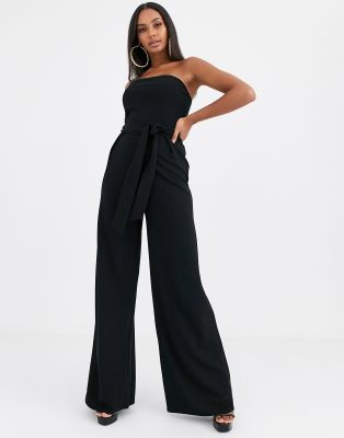 black bandeau jumpsuit