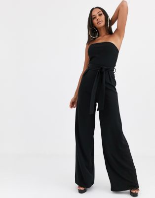 black boobtube jumpsuit