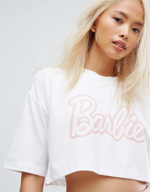 Missguided Barbie Cropped T Shirt