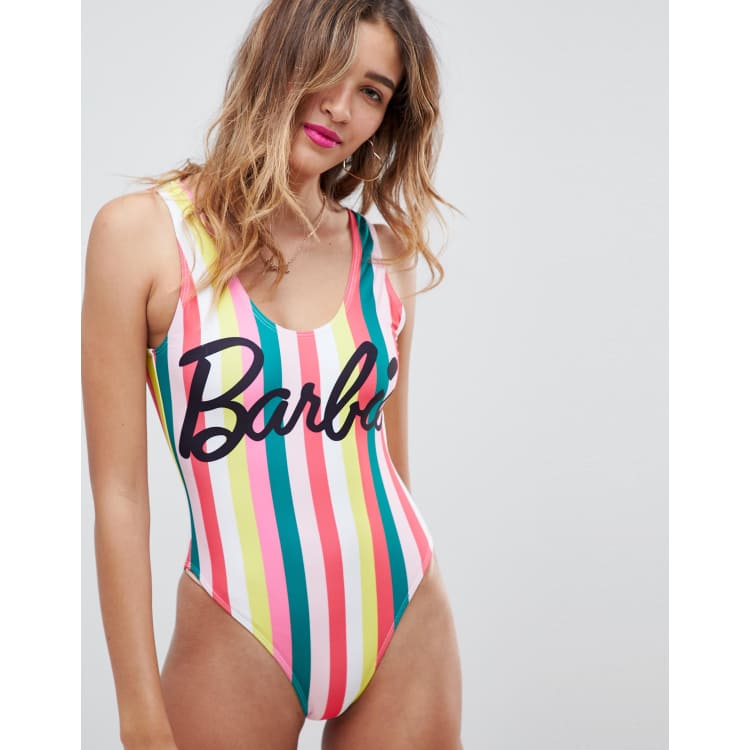 Missguided Barbie Maillot 1 pi ce rayures Arc en ciel