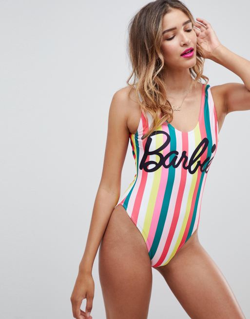 Missguided Barbie Maillot 1 pi ce rayures Arc en ciel