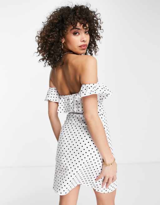 Missguided white shop skater dress