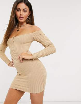 bardot sweater dress