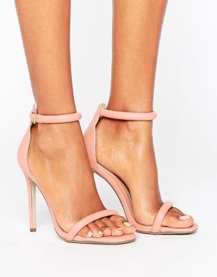 pink barely there heels