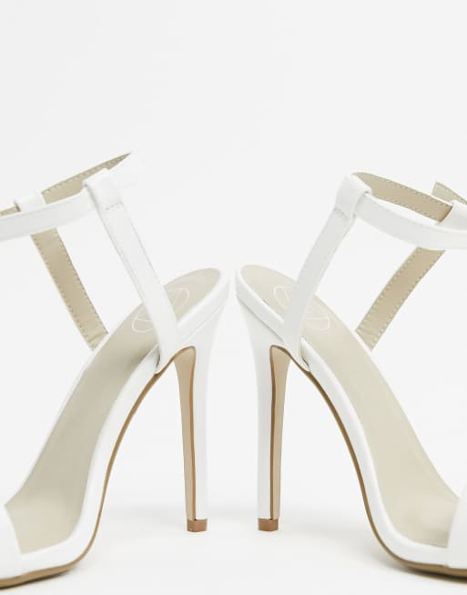 Missguided white hot sale sandals