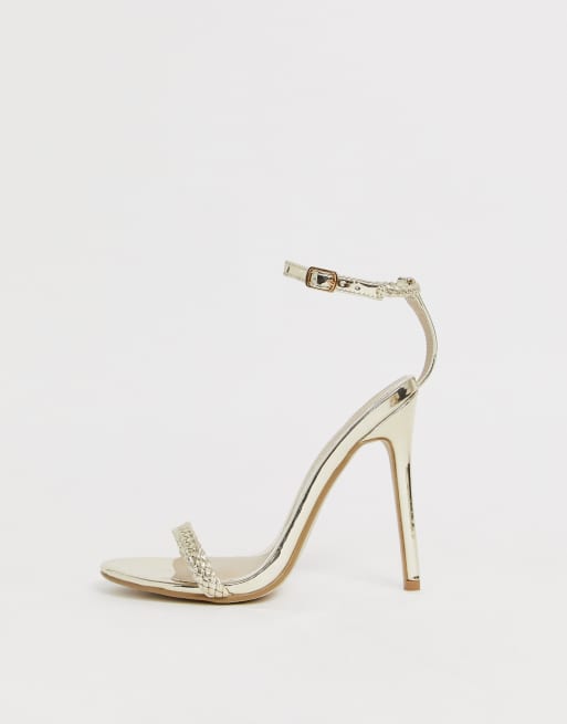 Missguided sales gold sandals