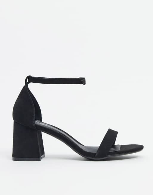 Black barely there outlet mid heels