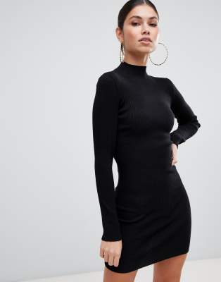 asos black sweater dress