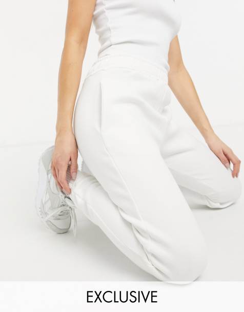 Missguided basic track pants in white - view 1