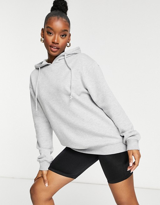 Missguided basics oversized hoodie in grey