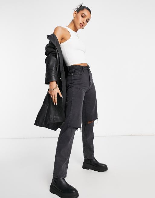 Missguided basics ribbed sleeveless crop top in white, 4 of 4