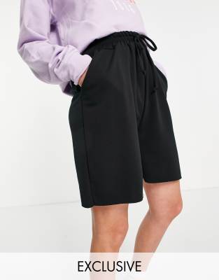 black sweat shorts womens