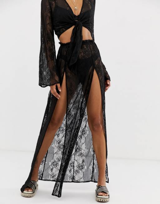 Black maxi 2025 skirt missguided