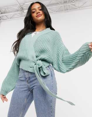 missguided belted cardigan