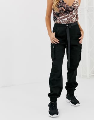 black belted cargo trousers