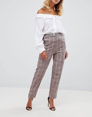 belted cigarette trousers