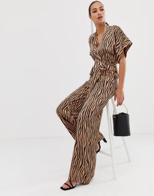 missguided leopard print jumpsuit