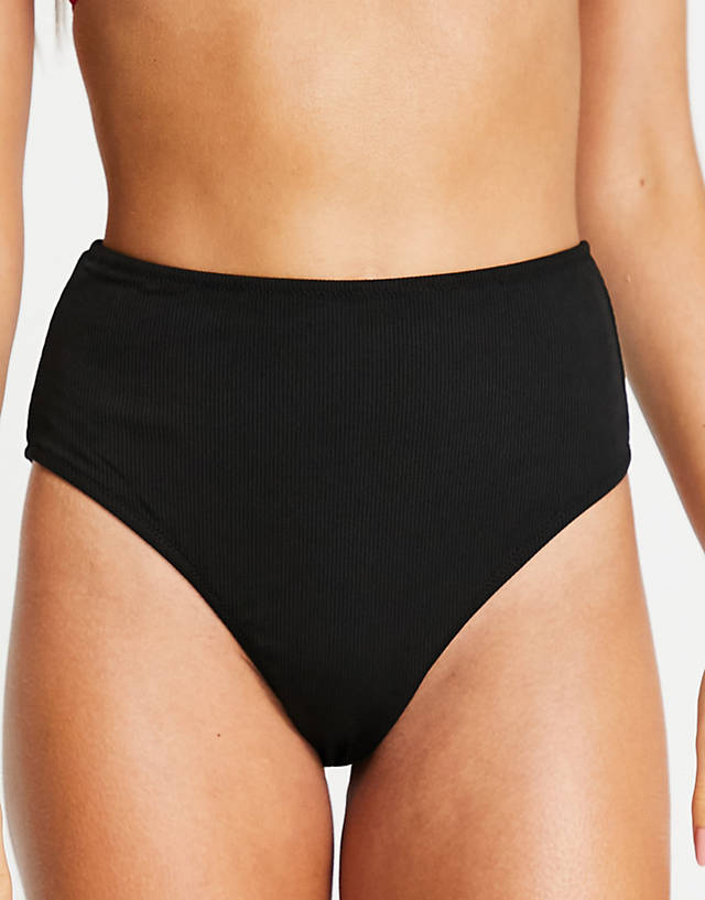 Missguided - bikini bottom with high waist in black