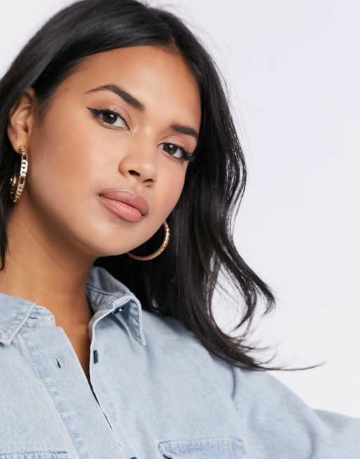 Missguided – Blå jeansskjorta i oversize med boyfriend-passform, 3 av 4