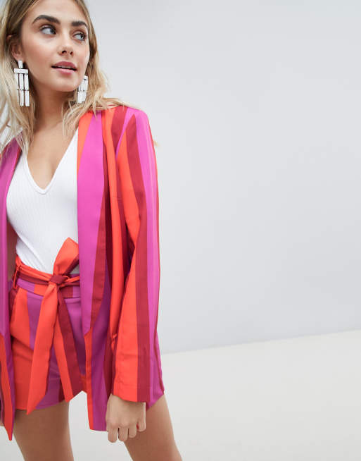 Missguided - Tailleur short et blazer à grosses rayures, 2 de 3