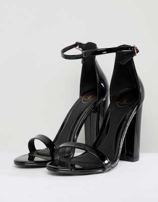 asos black barely there heels