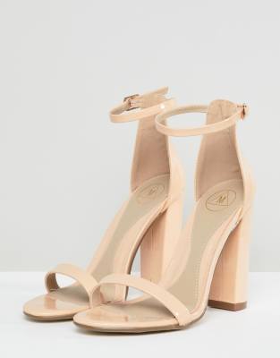 Missguided block heeled barely there 