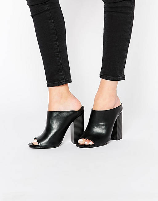 Missguided Block Heeled Mules