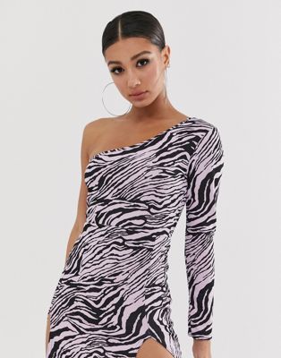 missguided one sleeve dress