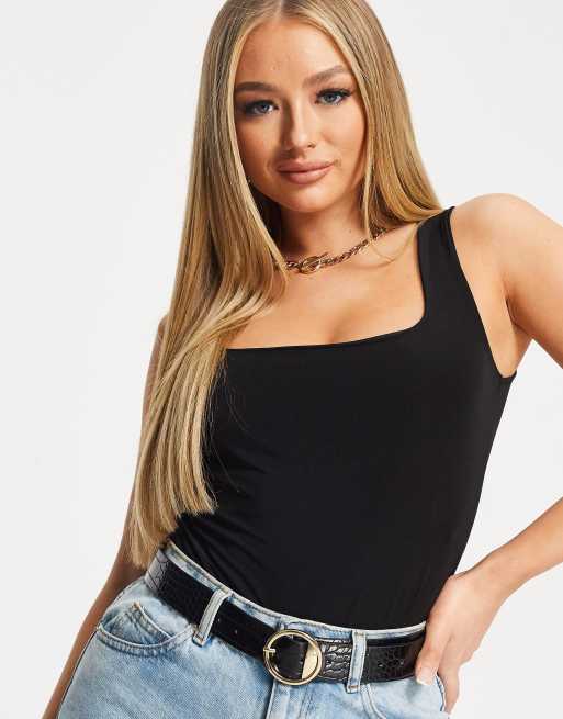 Missguided - Bodystocking i sort med dyb, rund hals, 3 af 4