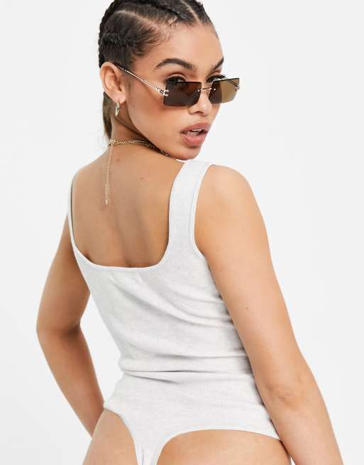 Missguided bodysuit with corset detail in white, 2 of 4
