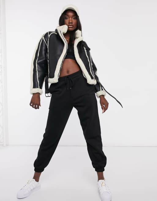 Missguided borg 2025 aviator jacket