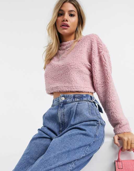 Missguided cropped outlet sweatshirt