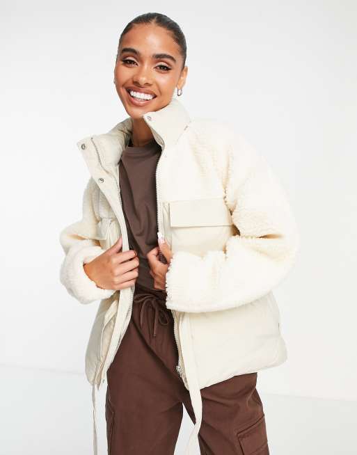 Missguided 2024 cream coat