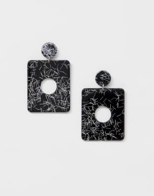 Résine Pendant Monochrome Avec MissguidedBoucles Carré En D'oreilles 8wOk0NXnP