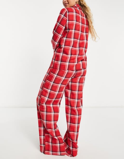 Red and white check pyjamas new arrivals