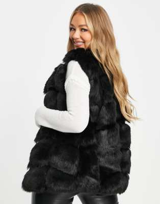 black fur gilet size 20