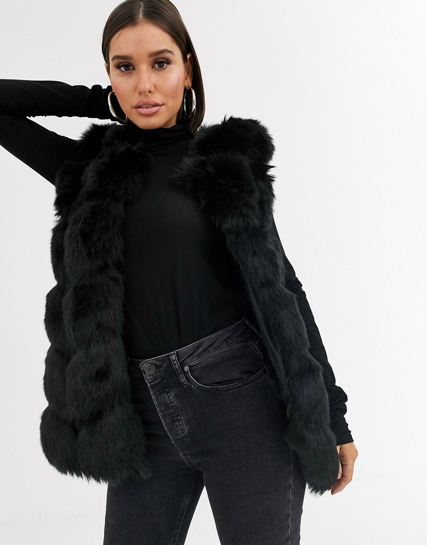 Missguided bubble gilet in black