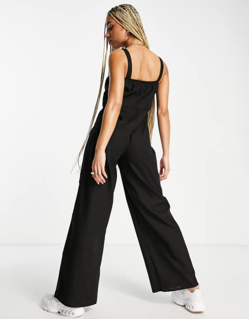 Missguided cheap black jumpsuit