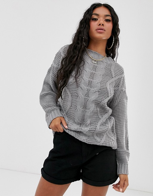 Missguided cable knit jumper | ASOS