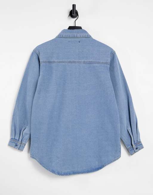Missguided - Camicia oversize lavaggio medio in coordinato, 2 di 4